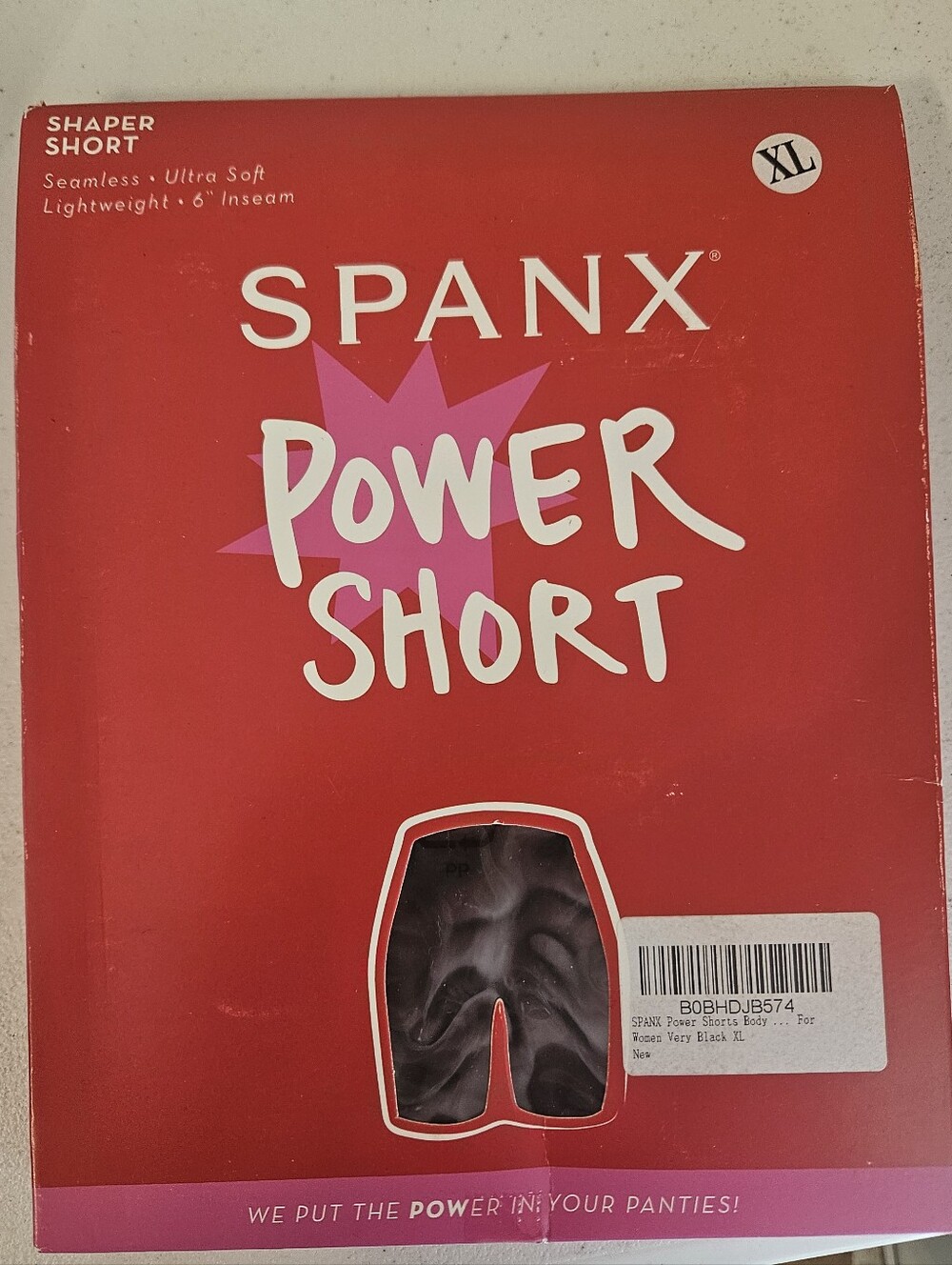 Spanx XL Black Power Shorts
